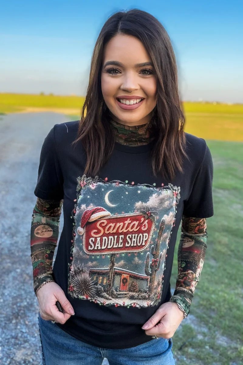 SANTA'S SADDLE SHOPMESH TOP