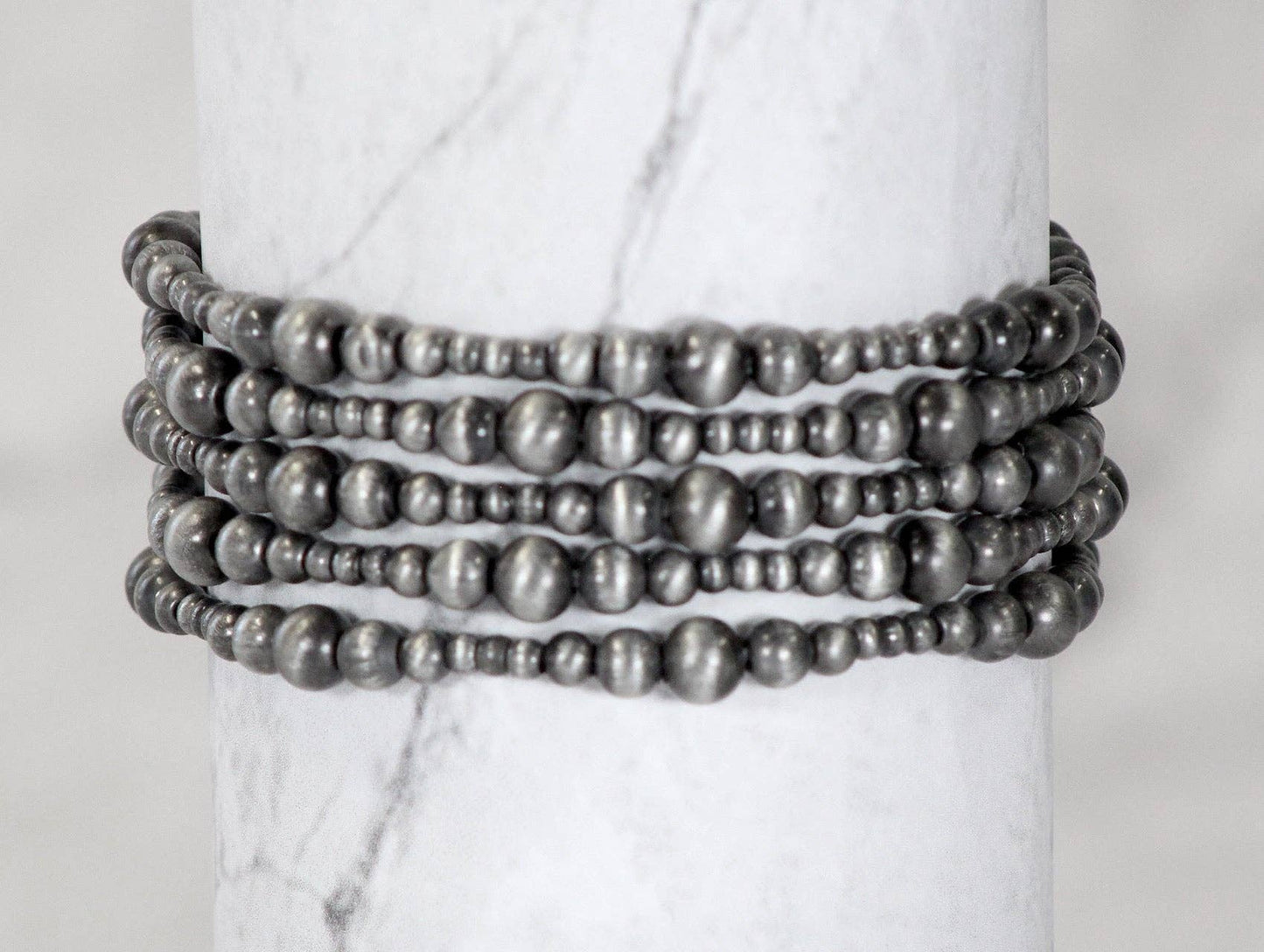 SET OF 5 SILVER BRACELETS