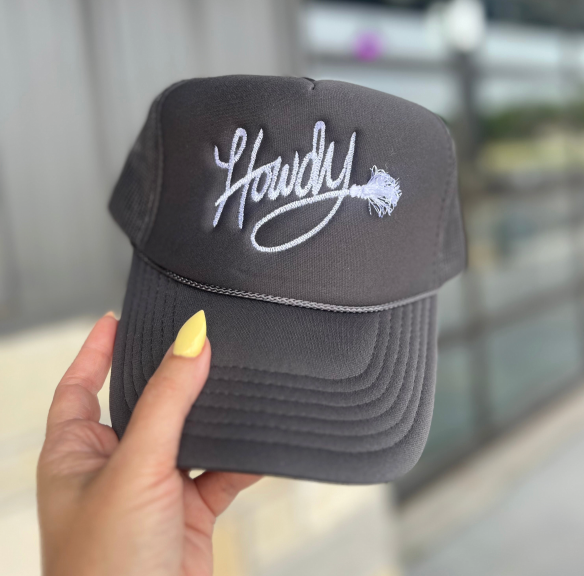 Embroidered Howdy with Fringe Rope - Pepper Otto Trucker