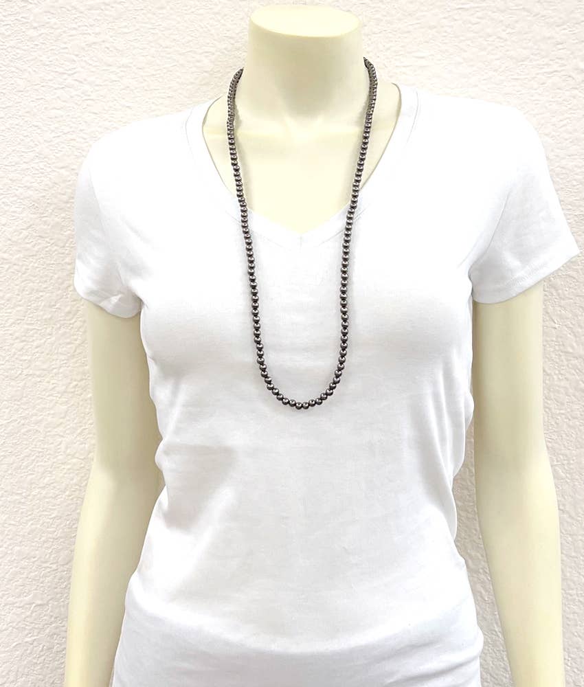 Alamo Polish Navajo Bead Necklace Earrings Set