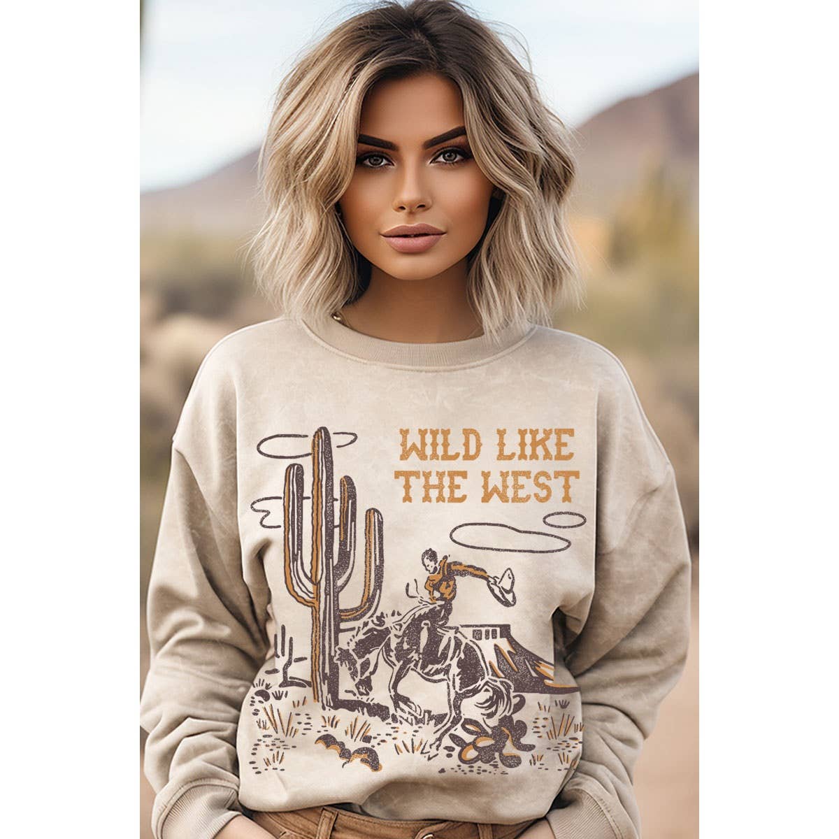 WILD LIKE THE WEST MINERAL GRAPHIC SWEATWHIRTS
