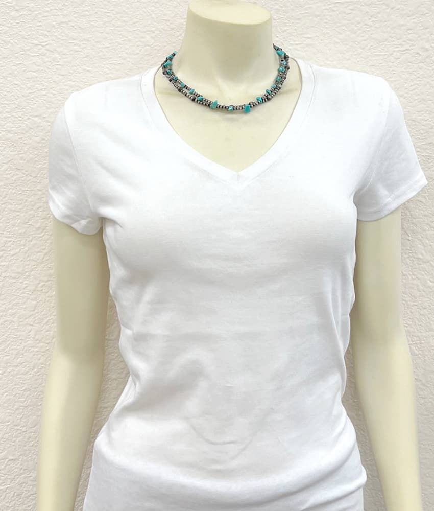 Manchester 16" Handmade Navajo Bead, Turquoise Necklace