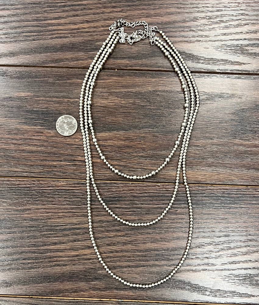Boyd Handmade Silver Navajo Pearl Necklace