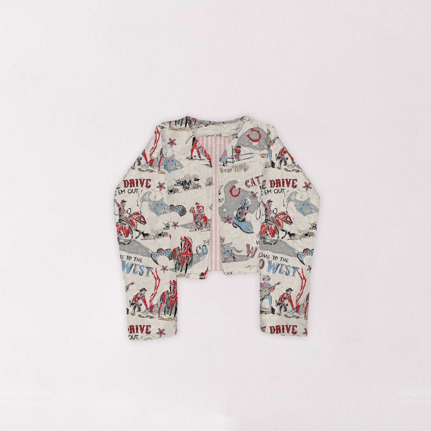 Cattle Drive Sand Cropped Quilted Jacket