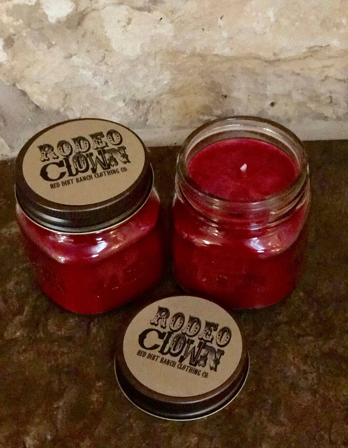 Candle RDR Rodeo Clown Mason Jar Candle