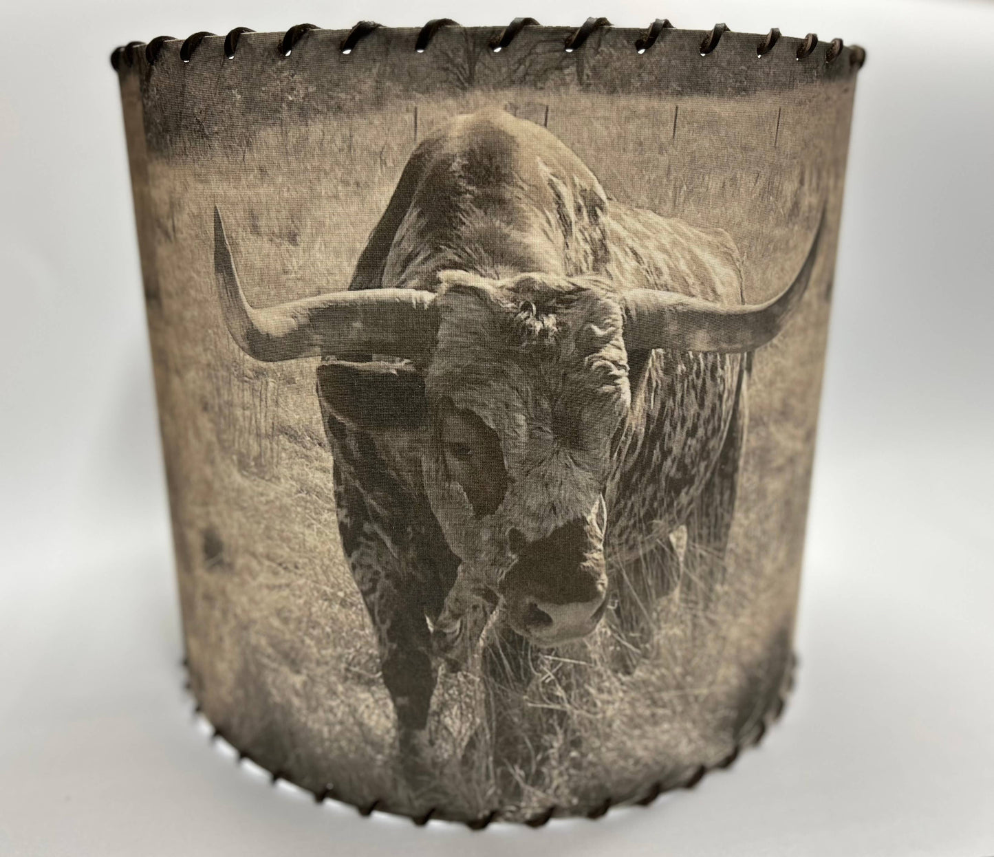 Lampshade Longhorn Bull Small Tall 8-inch