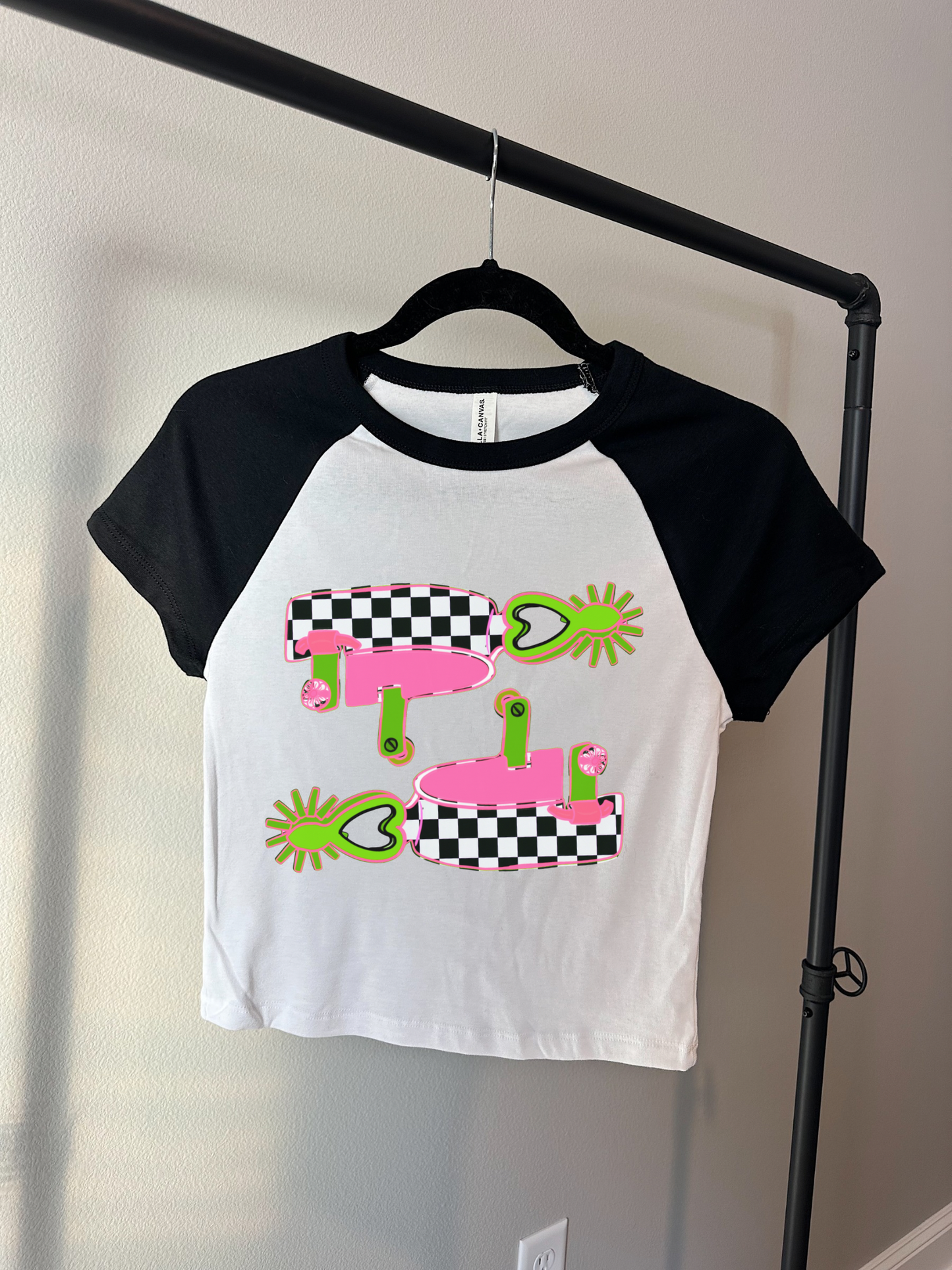 Checkered Spurs Baby Tee