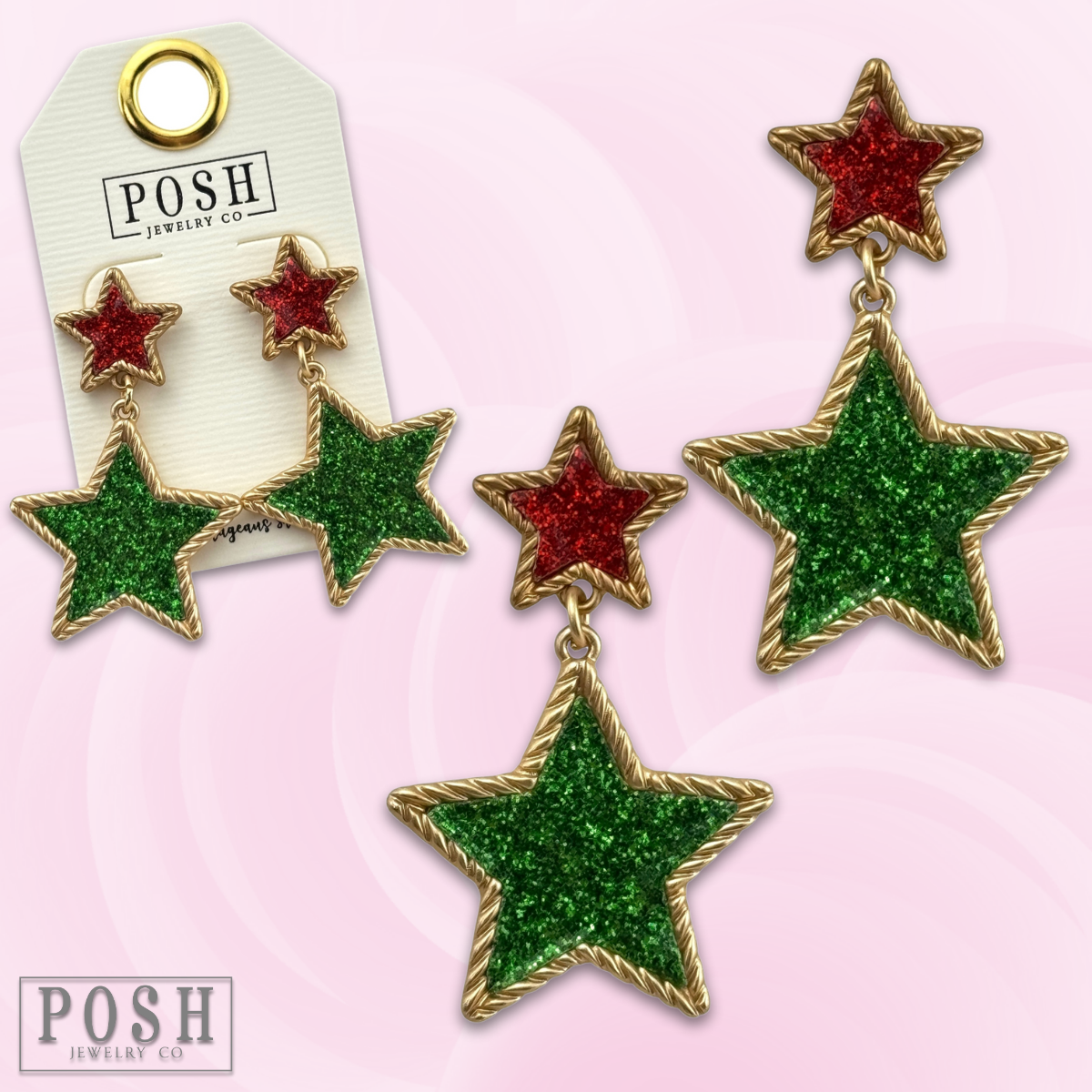 Christmas star earring