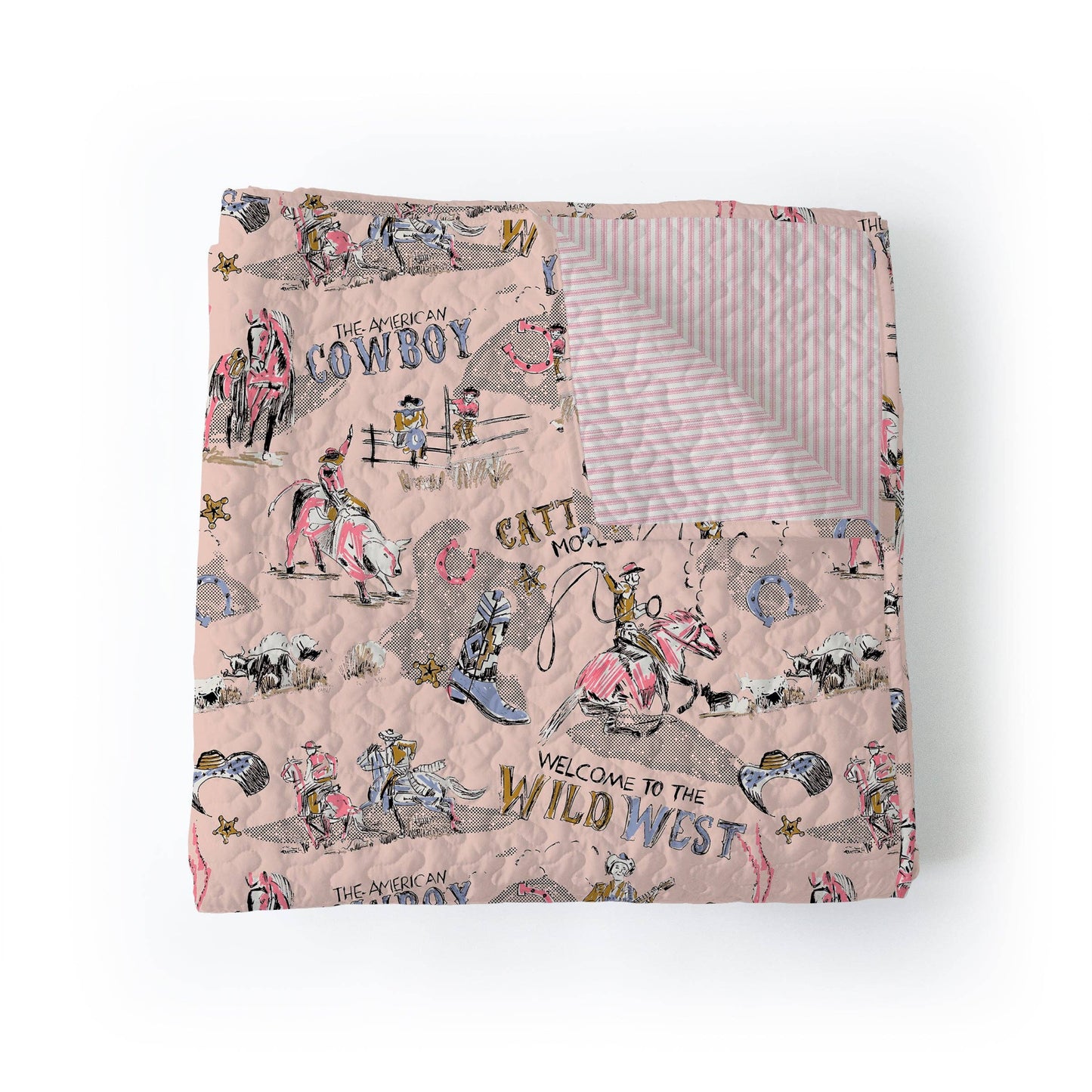 Cattle Drive Rose Baby Blanket