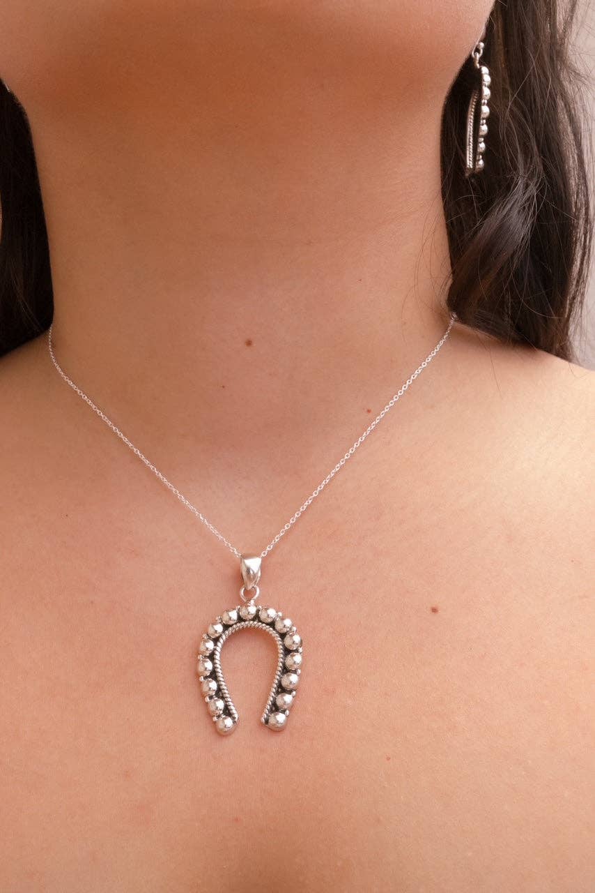 Demi's Sterling Studded Horseshoe Set