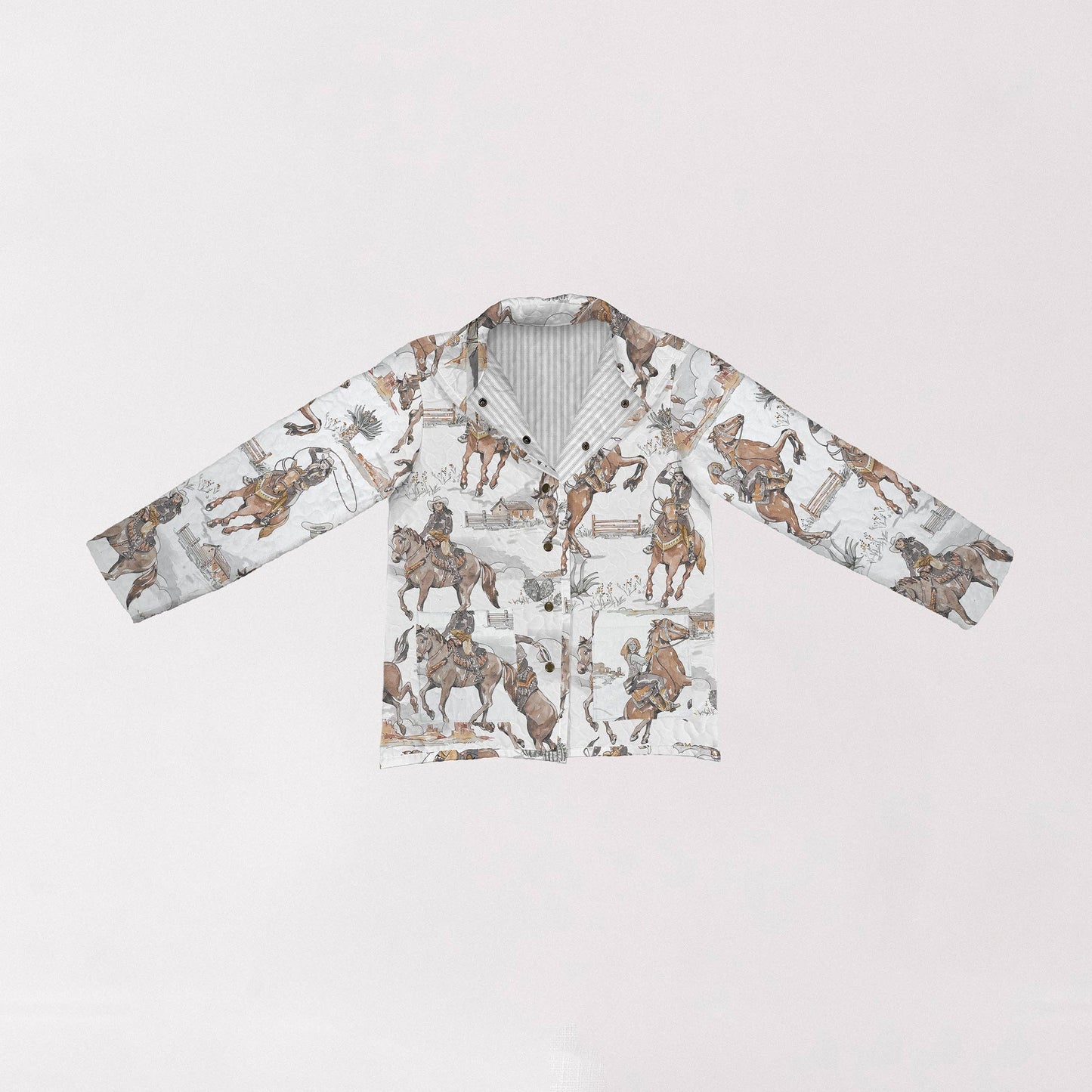 Birdie Cowgirl Neutral Quilted Snap Jacket