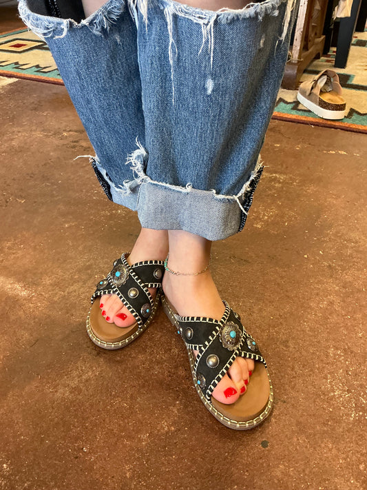 Betsy Black Sandals