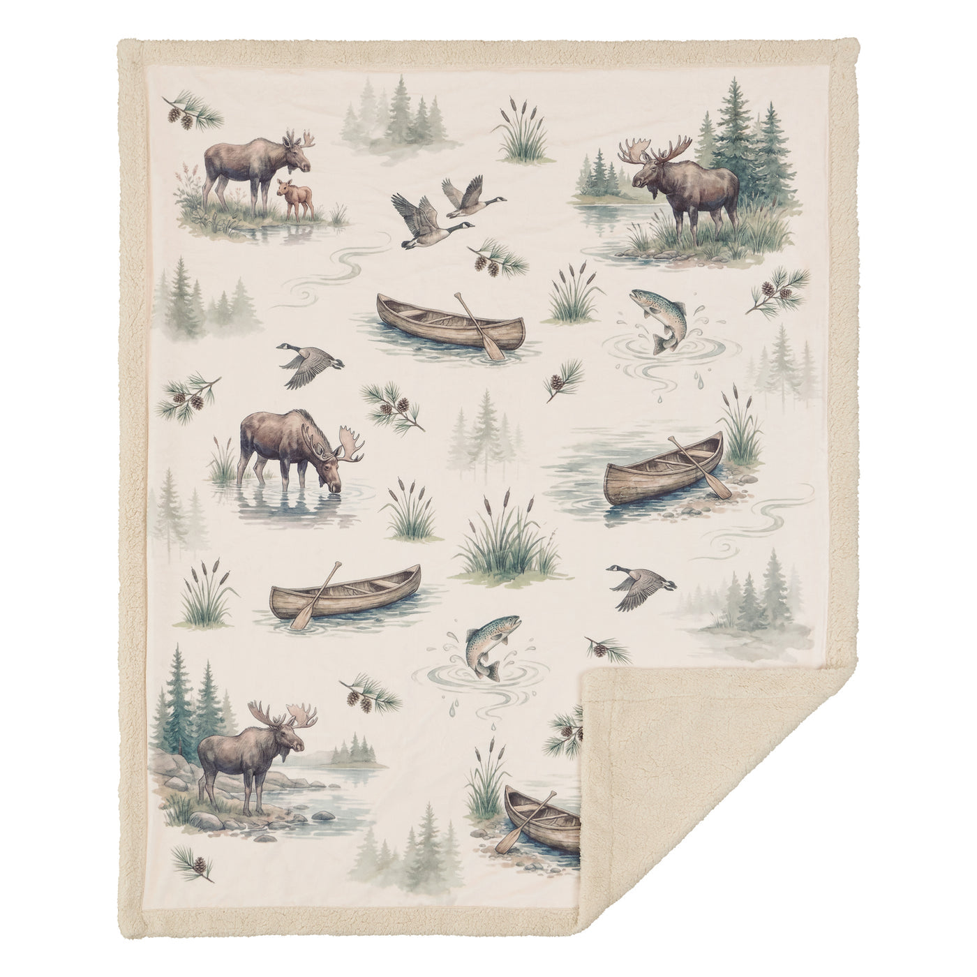 Cabin Country Campfire Sherpa
Throw