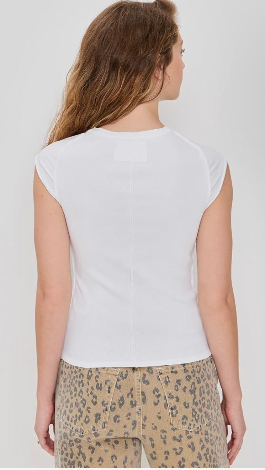 Ribbed Capsleeve T-Shirt