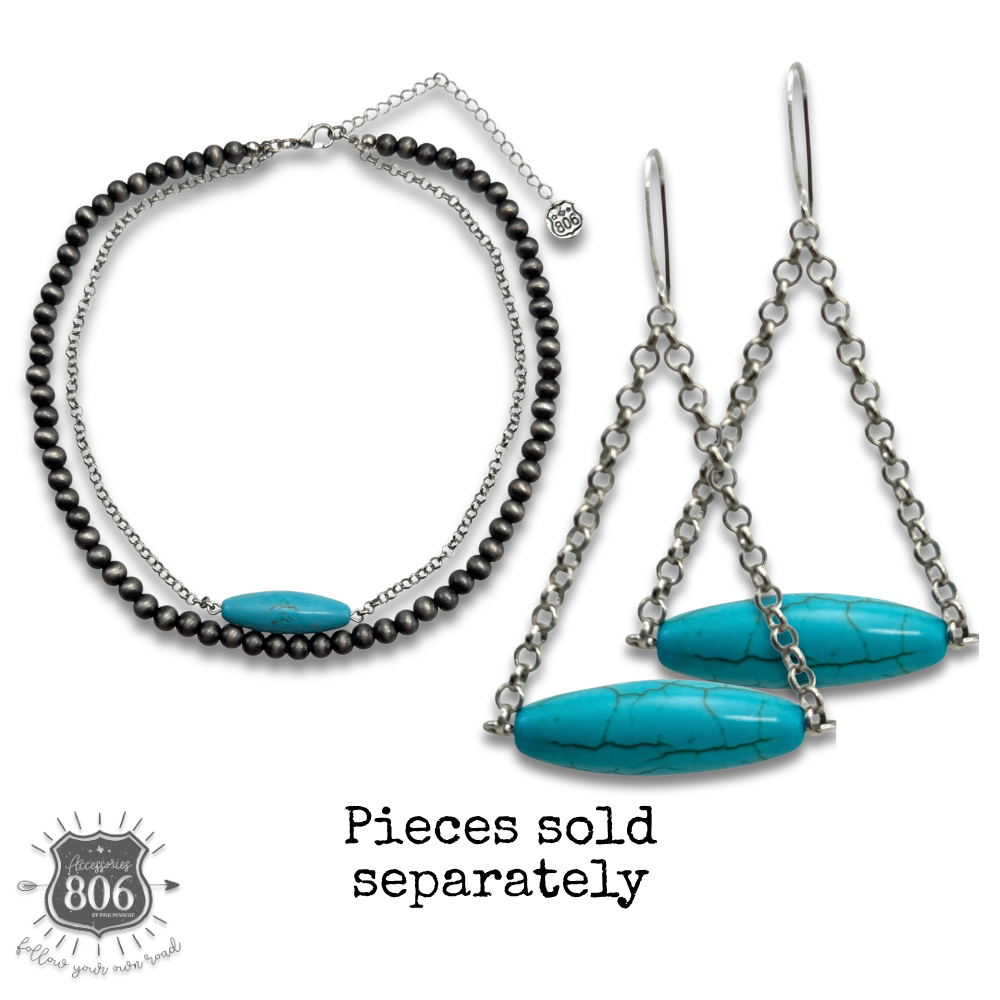 Western turquoise tube bead necklace