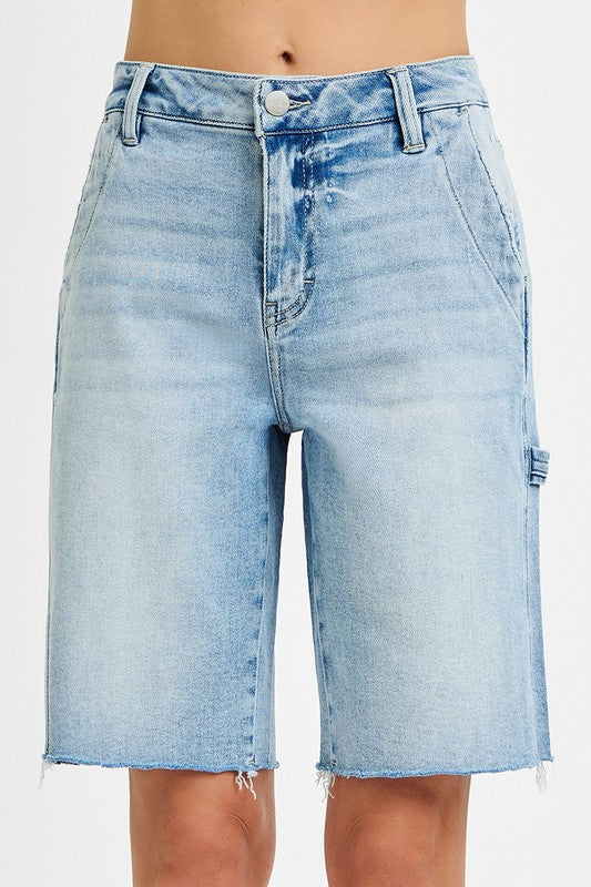 Risen High Rise Bermuda w Side Tab Detail