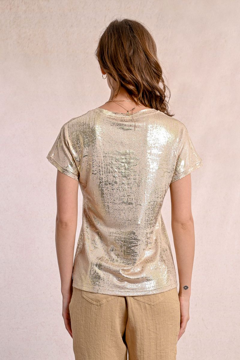 Metallic Knit Tee