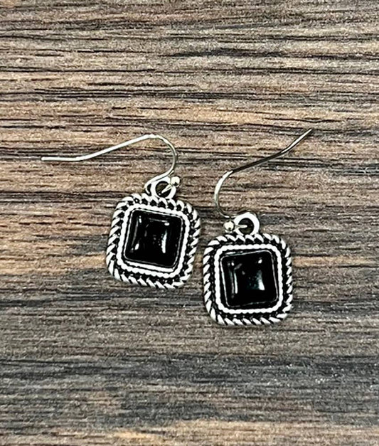 726463-1, 8mm Square Stone Earrings