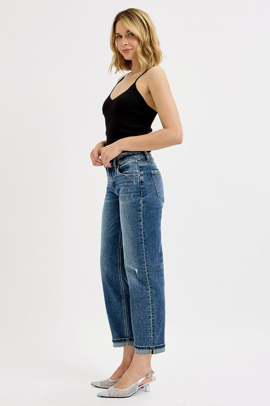Risen Low Rise Crop Boyfriend Jean