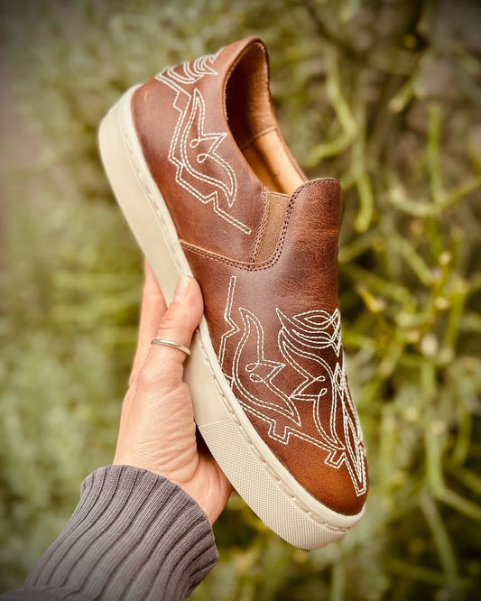 Montana Diamana Tan Tennis Shoes