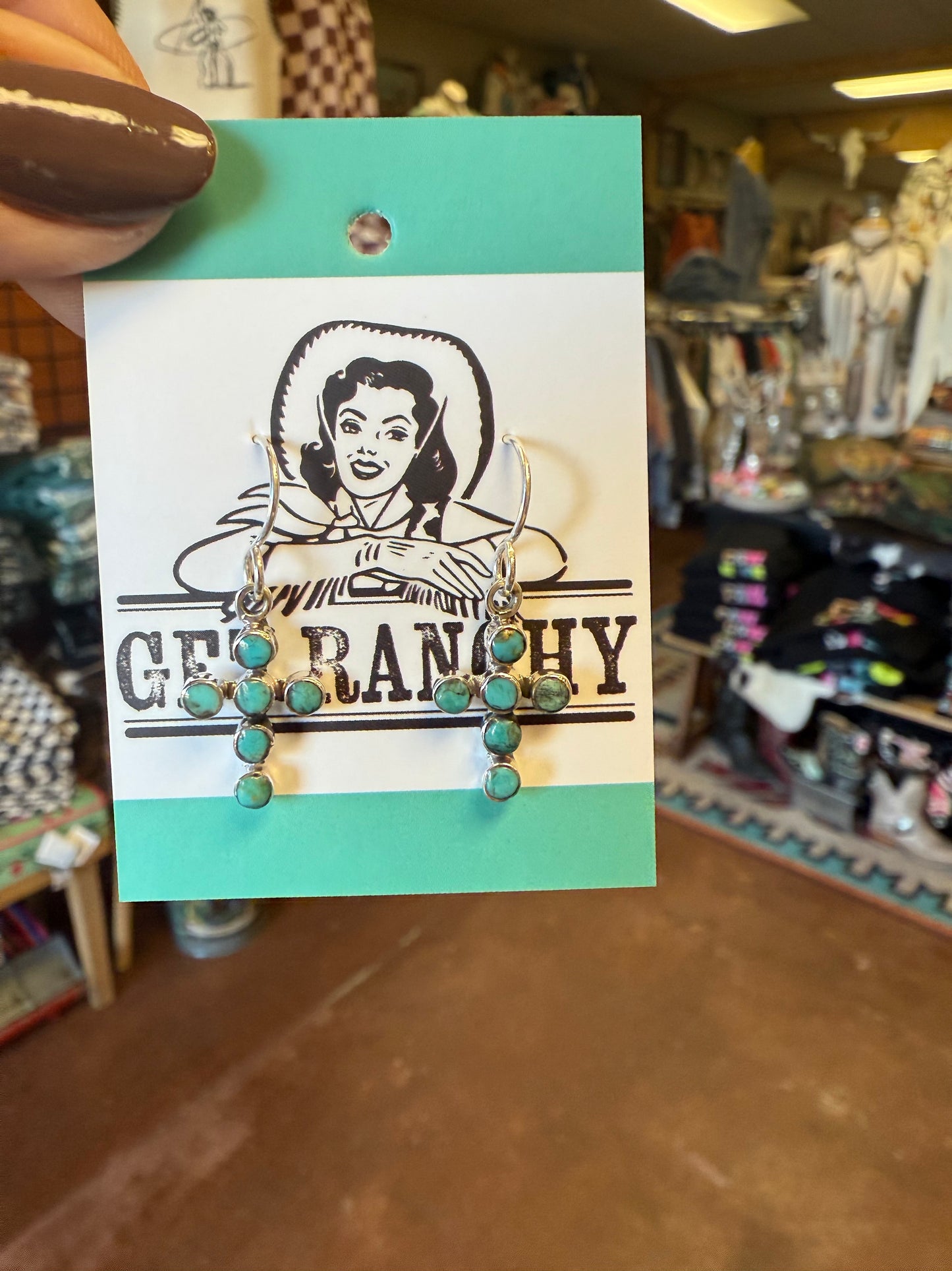 Bubble Cross Earrings