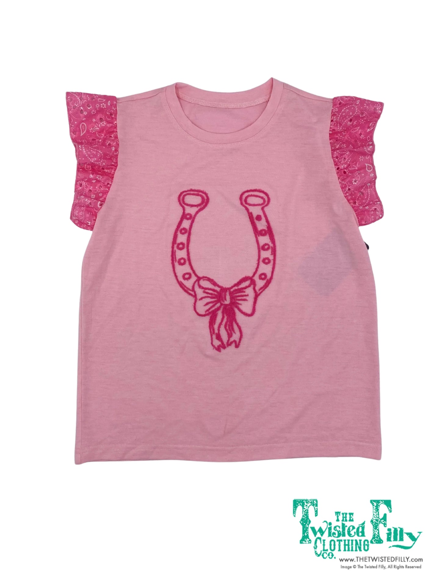 Pink Horse Shoe Top - Youth or Toddler Size