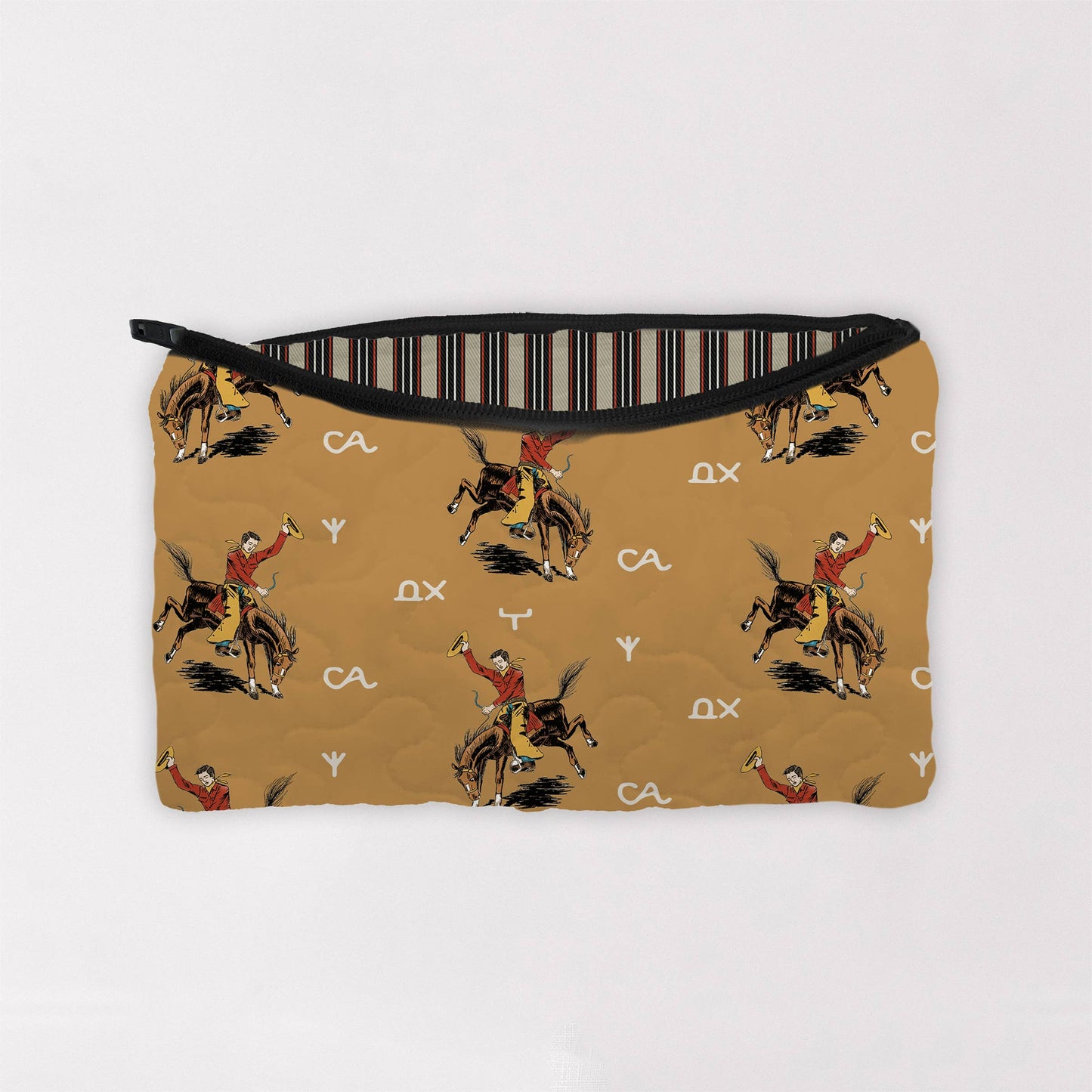 Lazy J Gold Makeup Bag