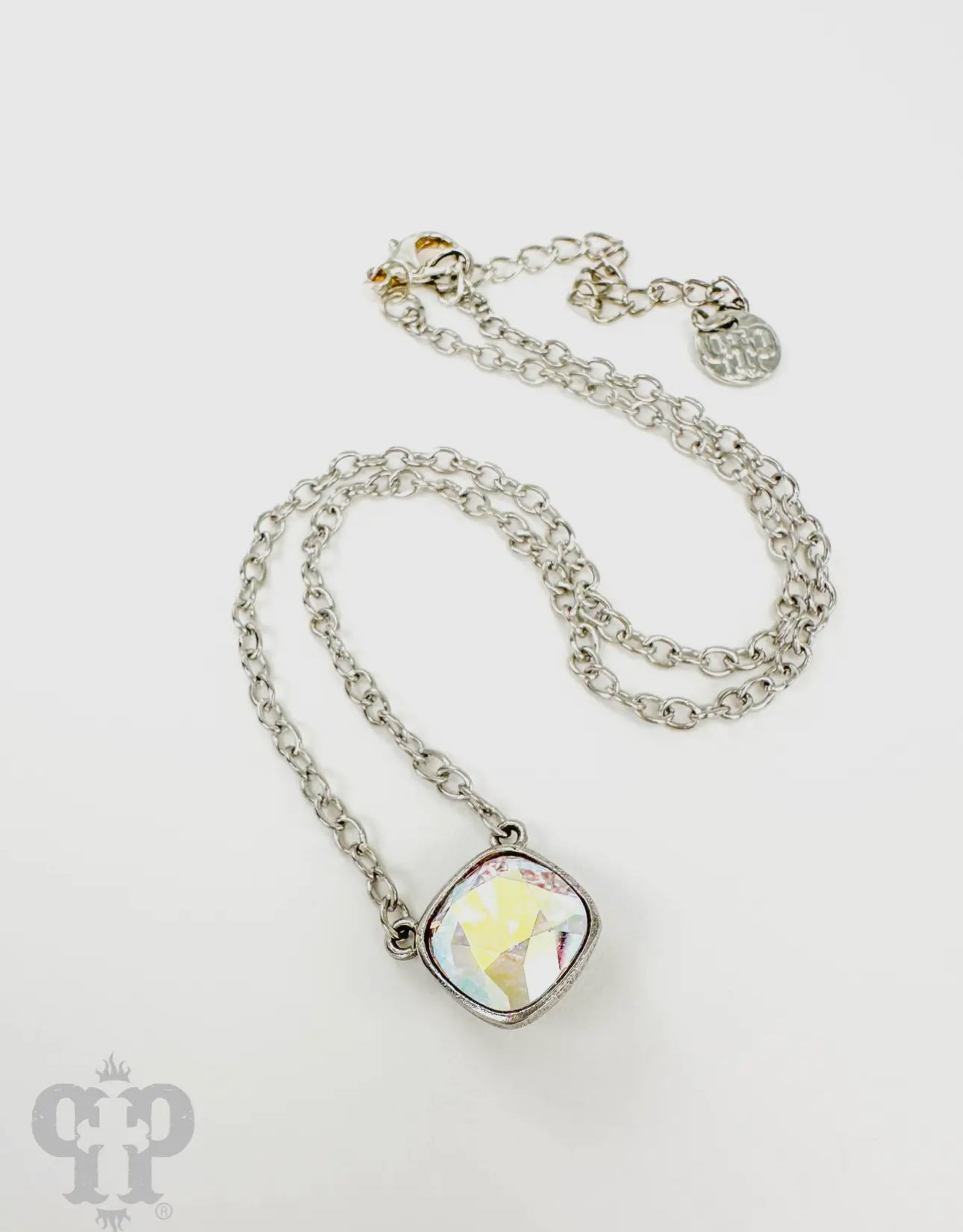 Austrian Square Crystal Chain
Necklace, 12mm