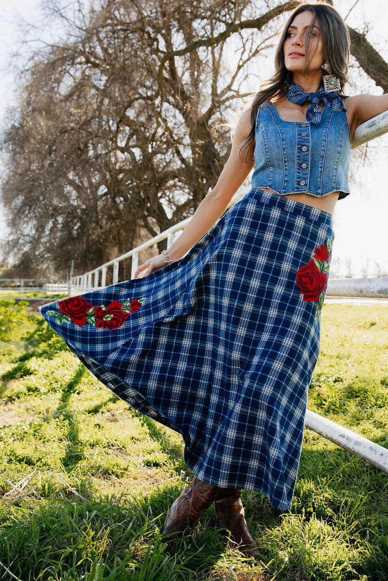 SWEET BLUE RODEO SKIRT by Rodeo Quincy