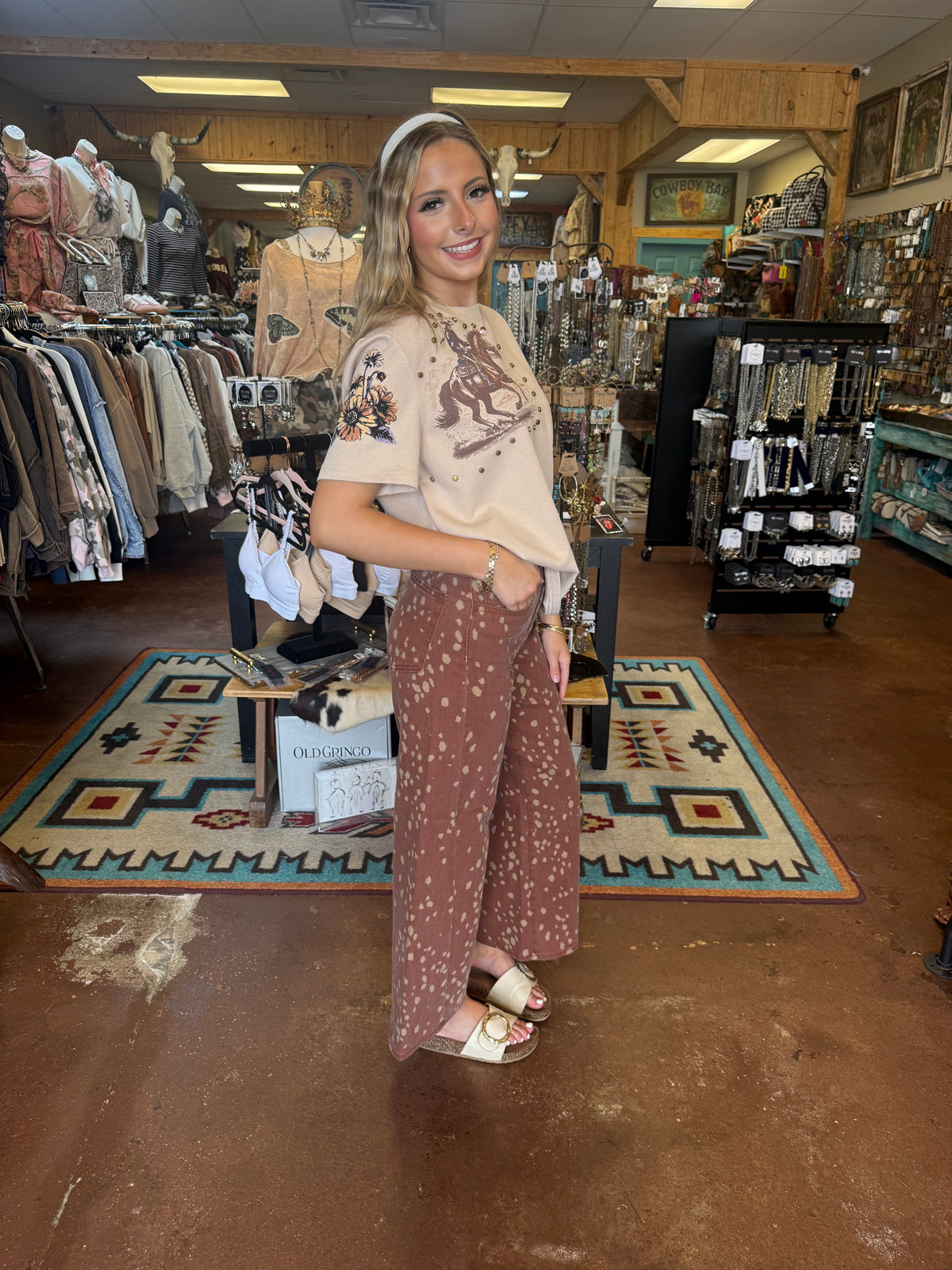 Deer Print Jeans