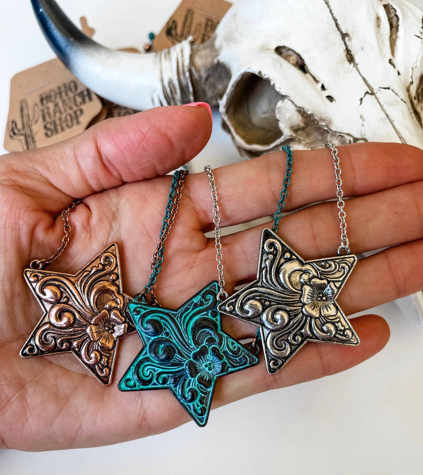 Western Star Necklace  Pendant Necklace