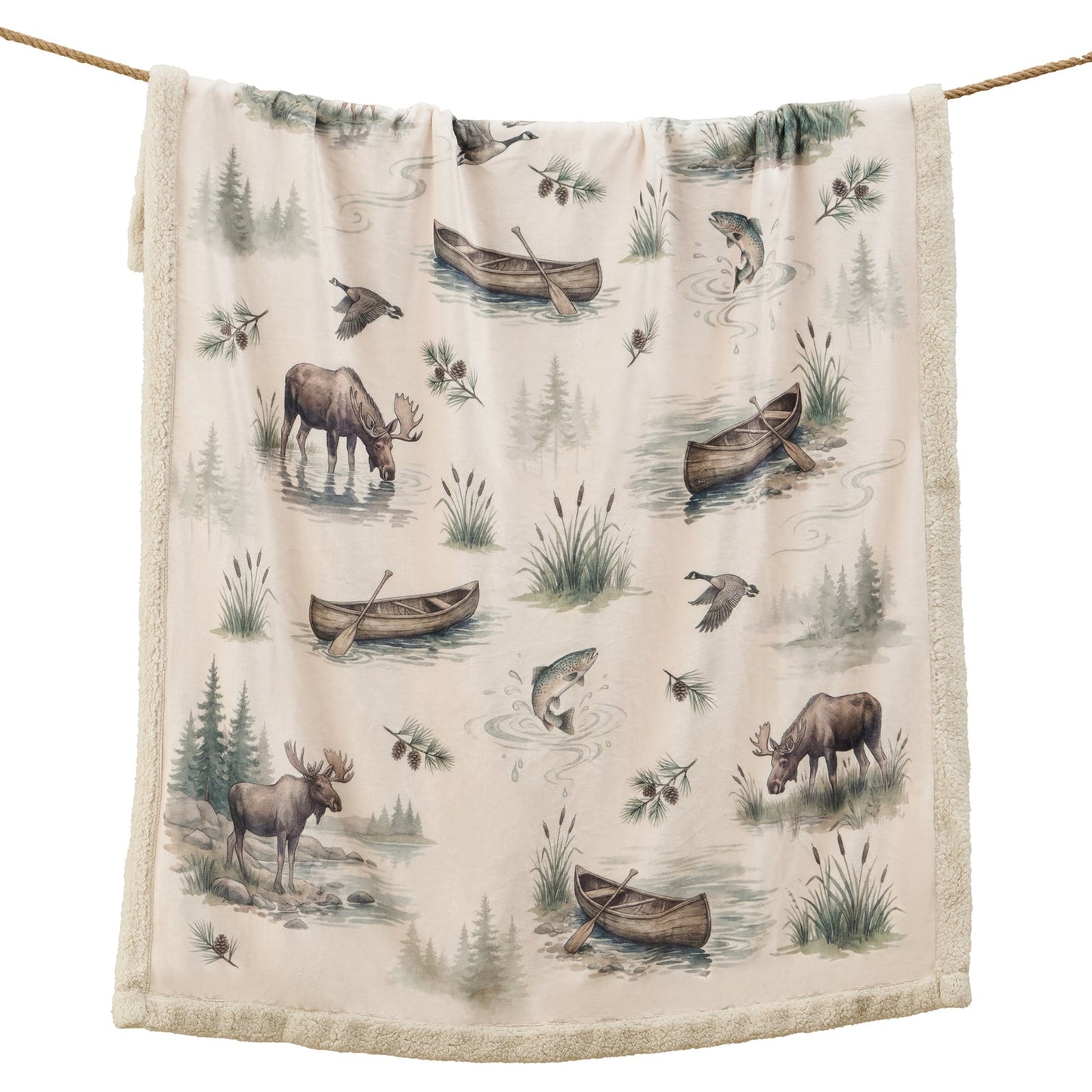 Cabin Country Campfire Sherpa
Throw