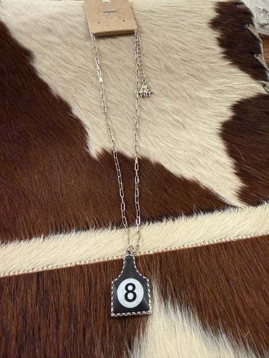 8 Ball Cow Tag