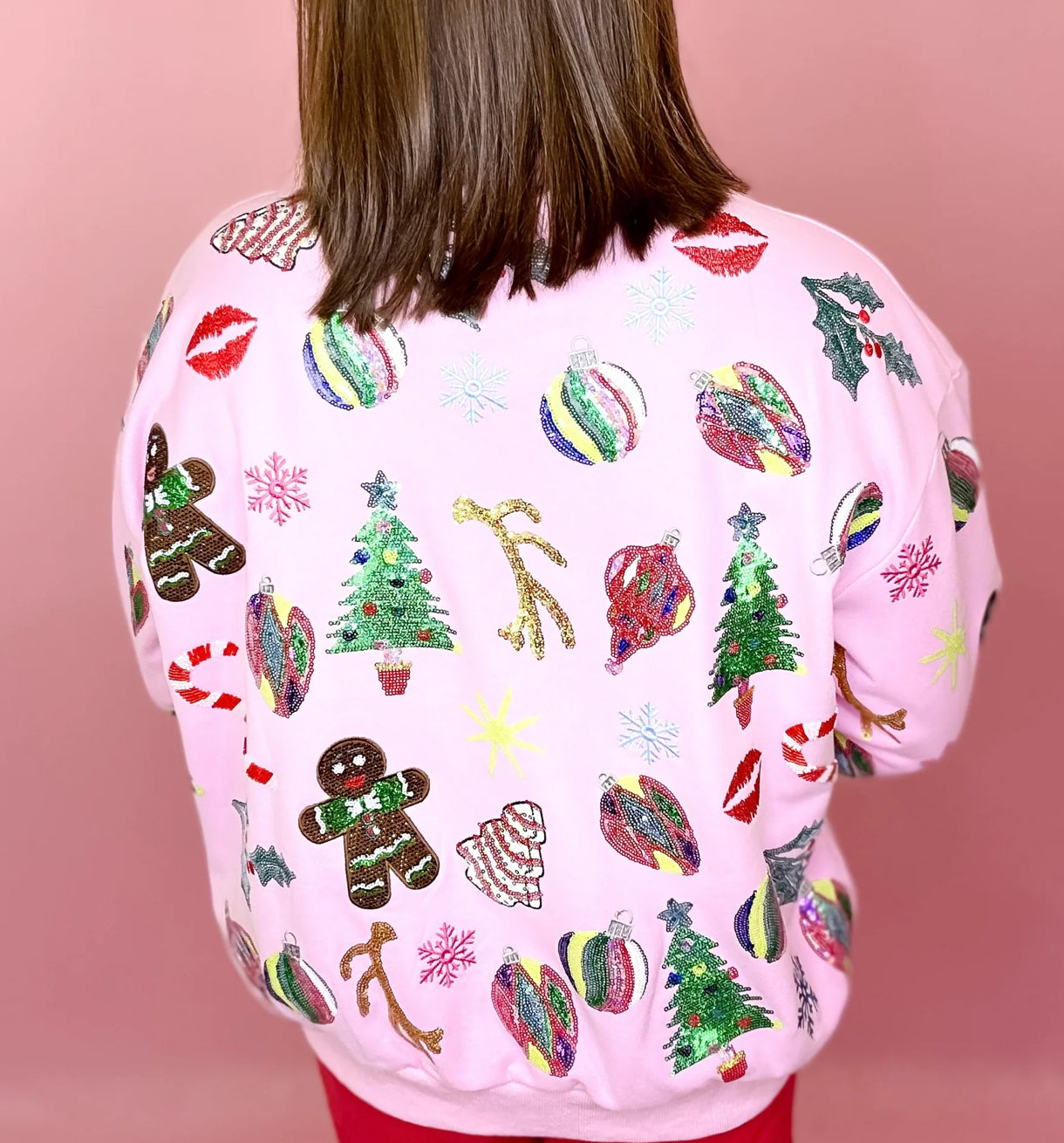 Queen Of Sparkles Light Pink Christmas Icon Sweatshirt/Sweatpants