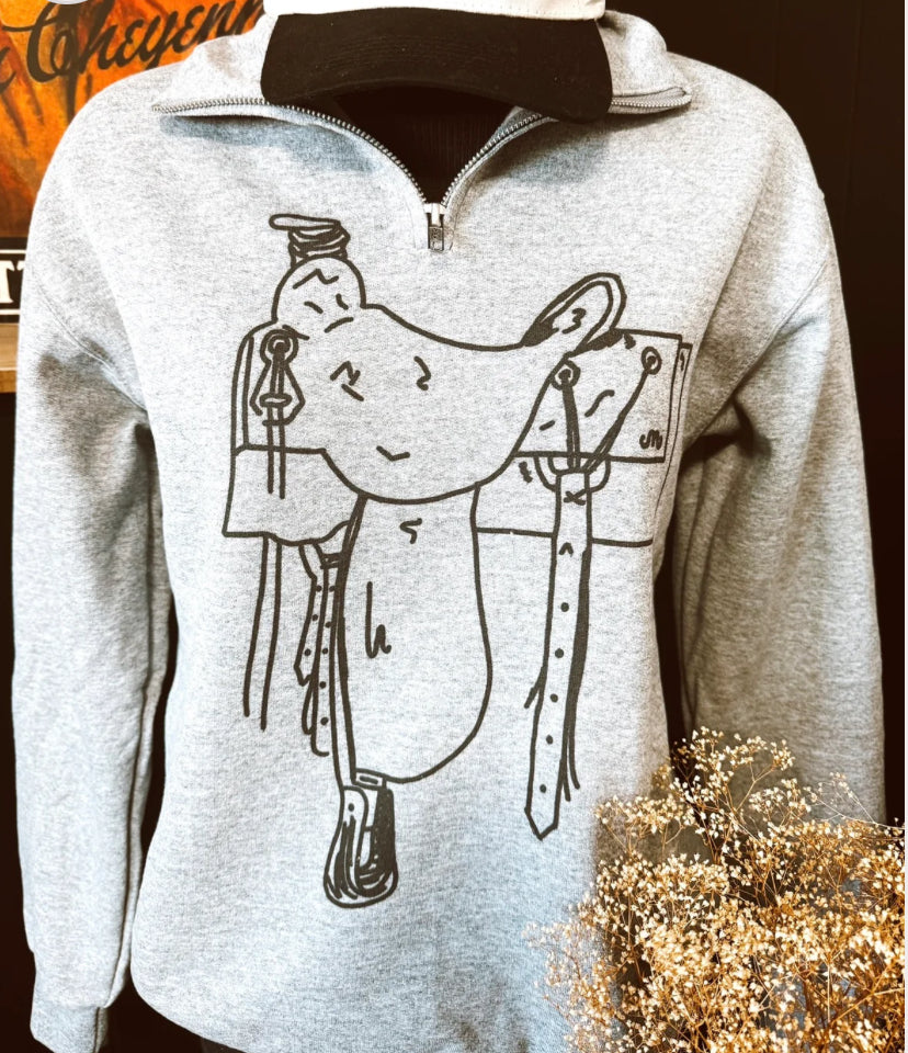 Saddle Up 1/4 Zip Sweatshirt