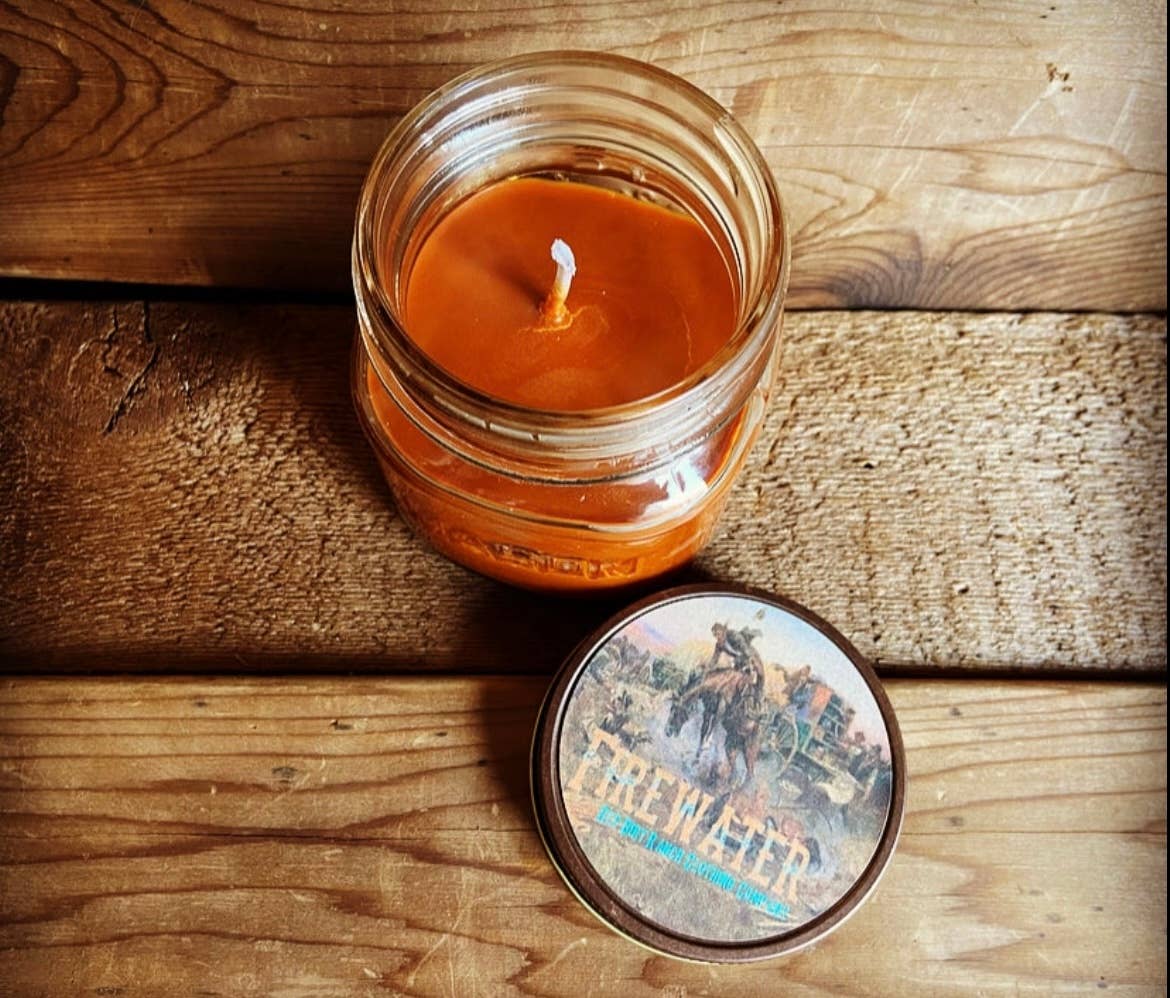 Candle RDR Fire Water Mason Jar Candle