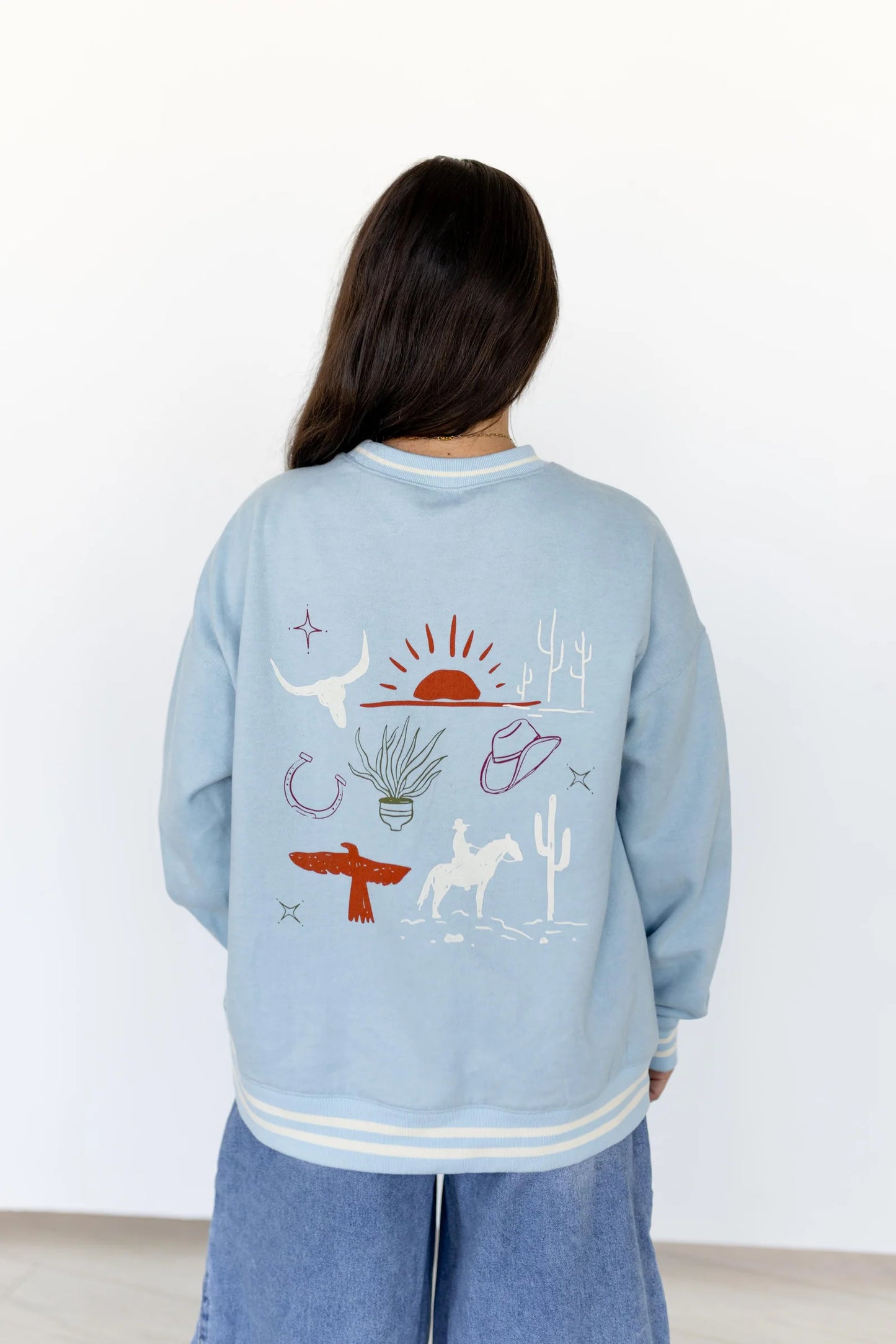 Blue Howdy Sweats (Sold Separately)