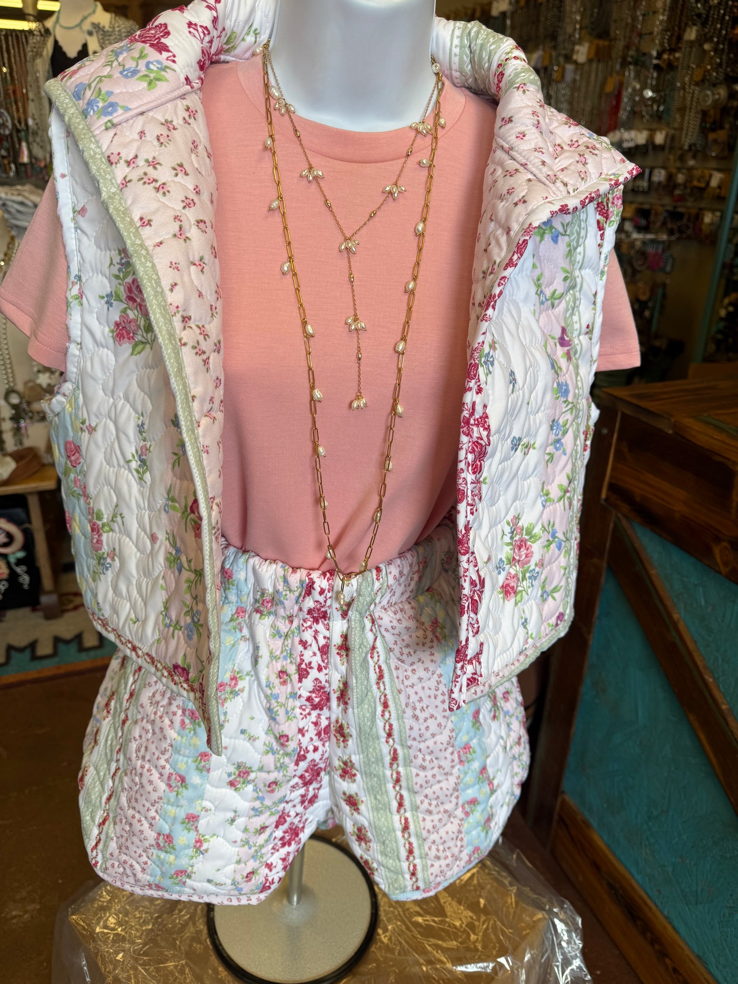 Lynette Patchwork Quilted Vest or Shorts