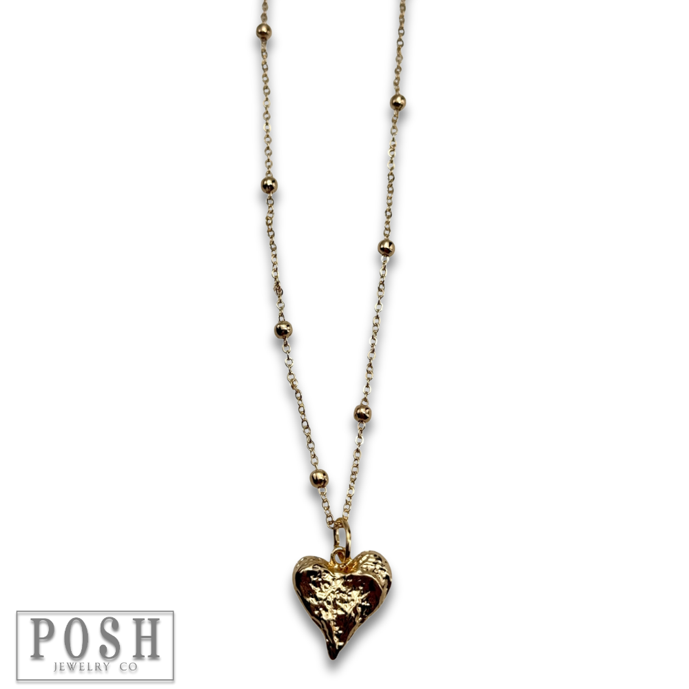 Gold heart necklace
