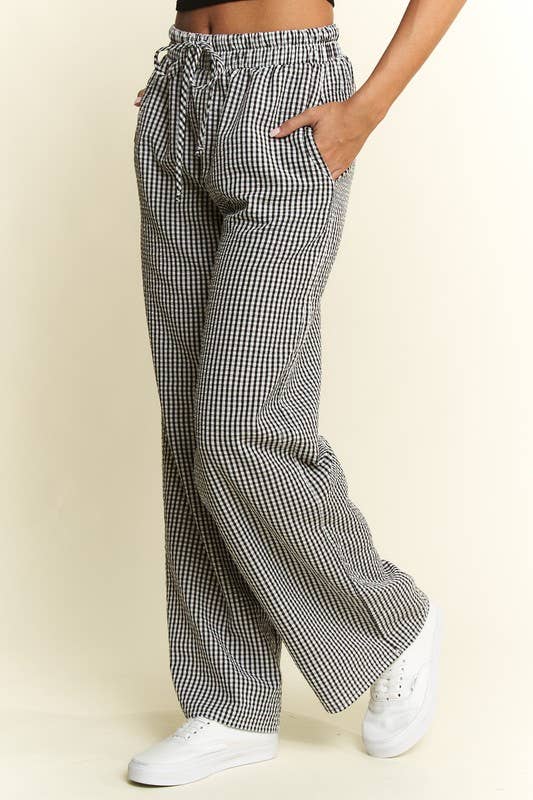 Gingham boxer pants