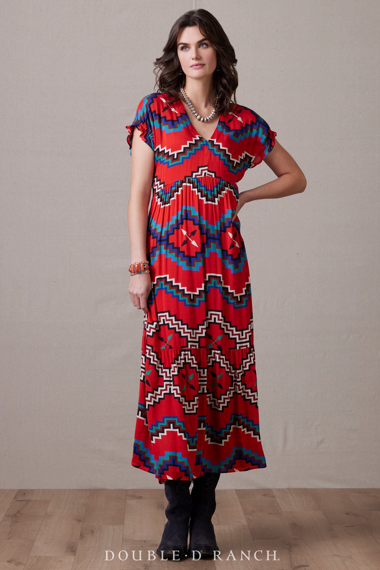 Double D Fire Weaver Maxi Dress