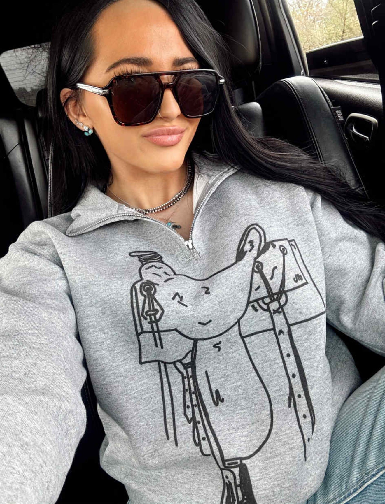 Saddle Up 1/4 Zip Sweatshirt