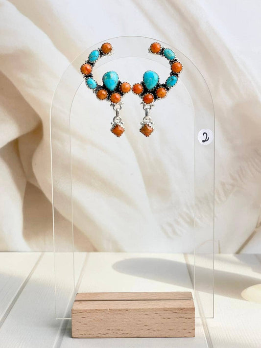 Open Curve Drop Dangle Earrings