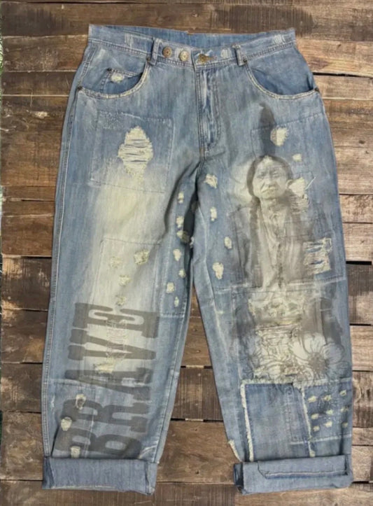 Peace And Love Jeans- Brave Heart