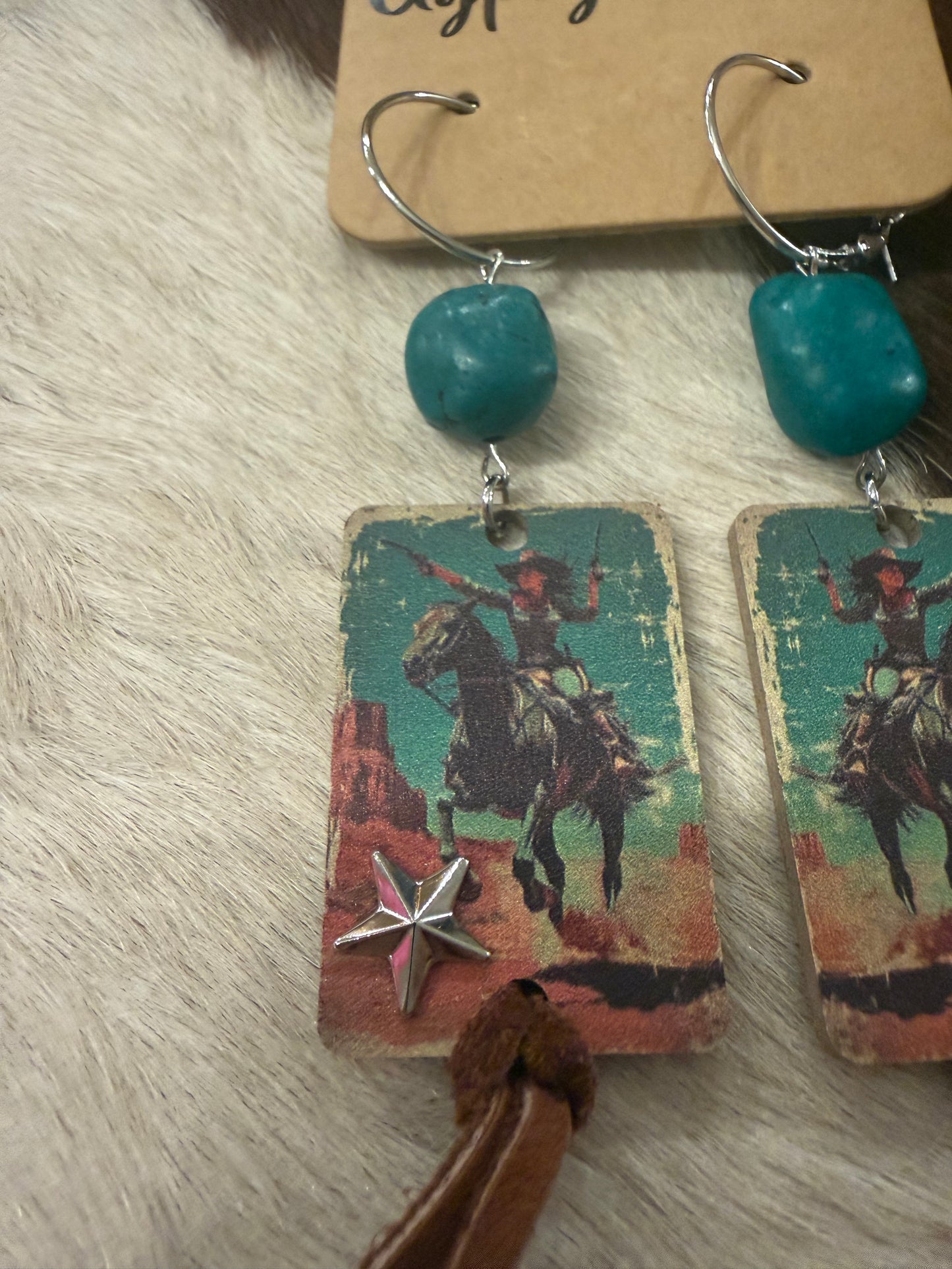 Cowgirl Riding Earrings
