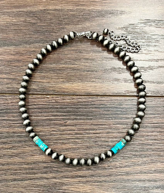 735979, Handmade 16" Navajo Gemstone Necklace