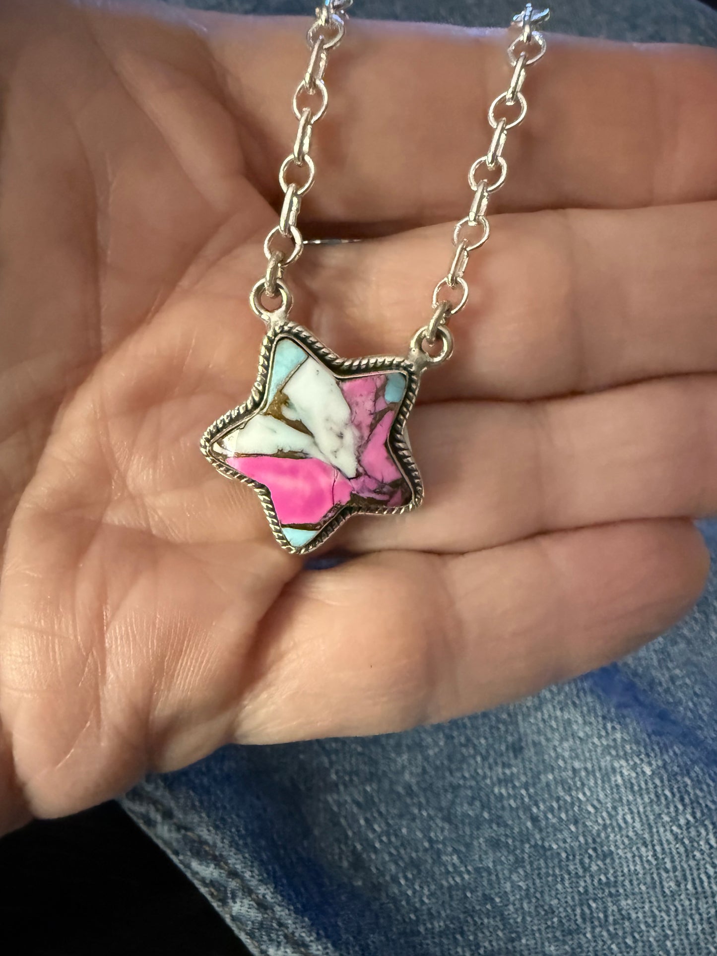 Cotton Candy Star Necklace