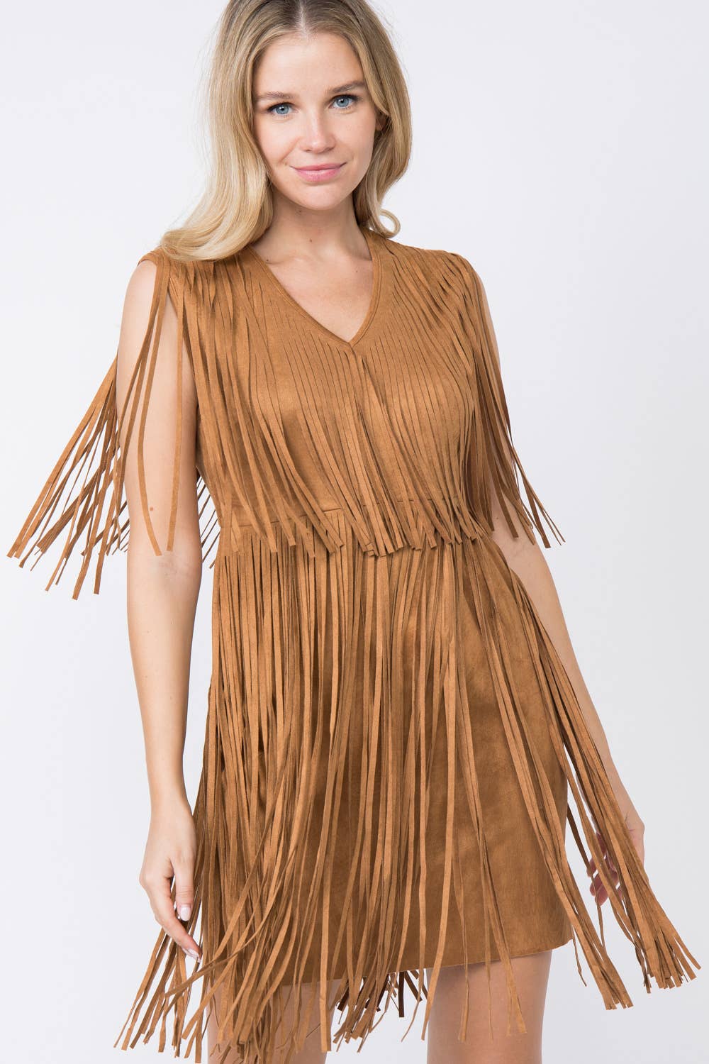 Suede Fringe Dress