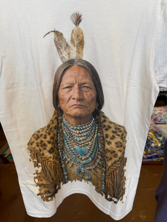 Leopard & 2 Feathers Tee