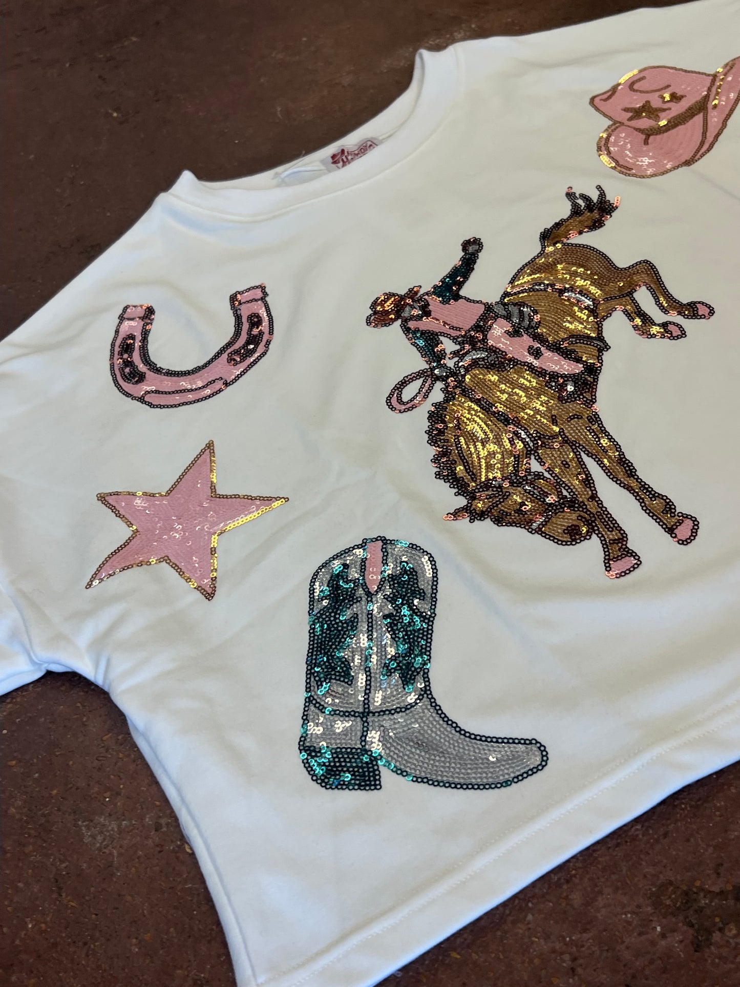 Pink Stars & Bronco’s Tee